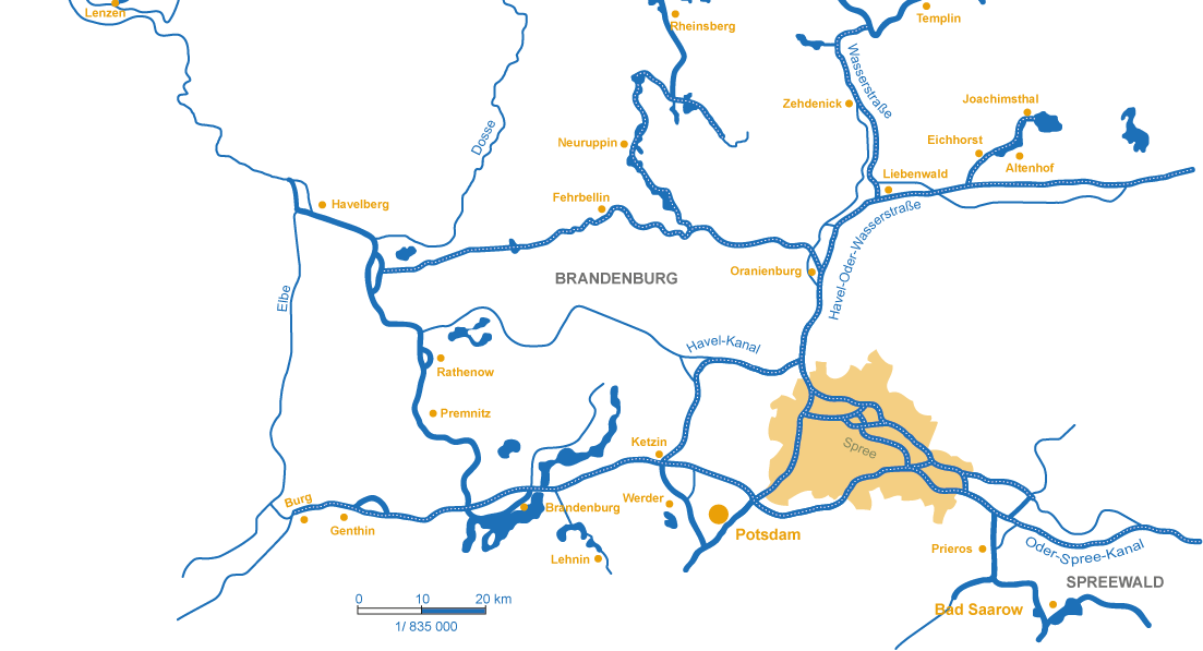 Wasserkarte Brandenburg